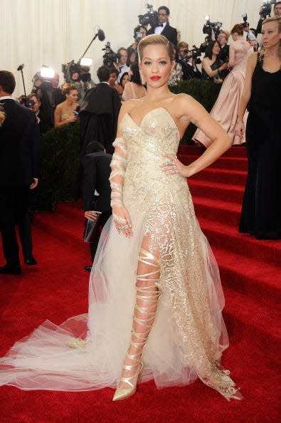 Rita Ora attends the "Charles James: Beyond Fashion" Costume Institute Gala at the Metropolitan Museum of Art.