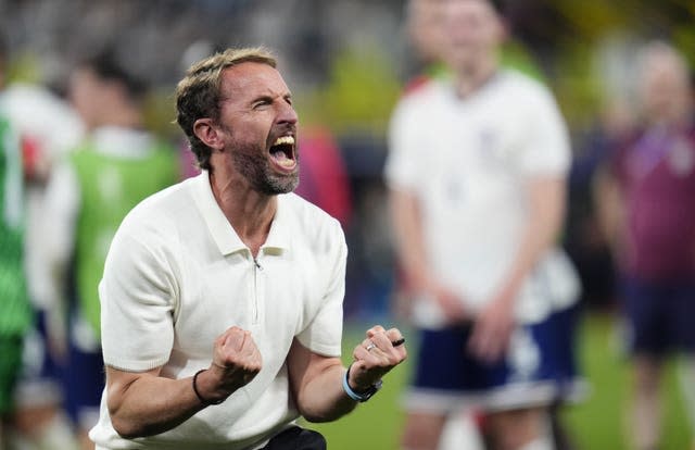 Southgate celebrates England's win