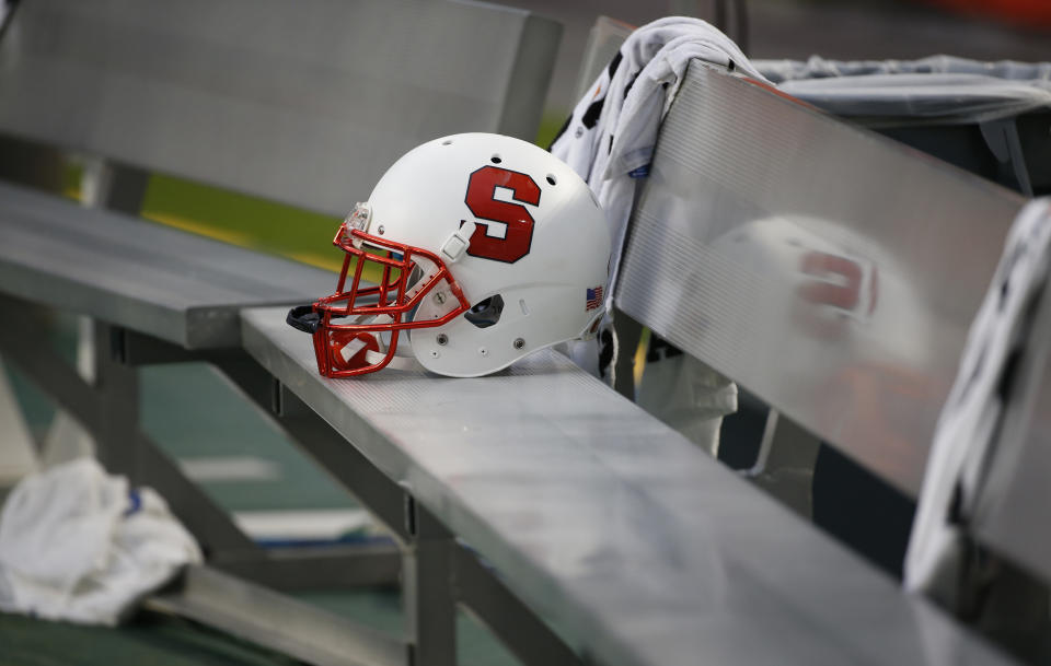 Syracuse is supposed to play Liberty on Oct. 17. (AP Photo/Wilfredo Lee)