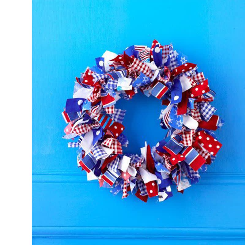 Fabric-Wrapped Wreath