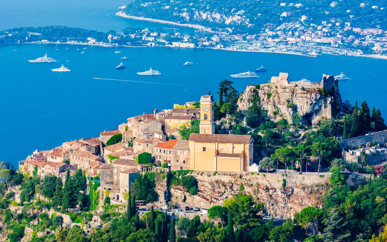 Beautiful Eze was the site of Kay Burley's latest 'Kay Made Me Do It' challenge - getty