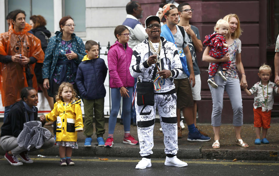 <p>Spectators watch performers participating in the children’s day parade at the Notting Hill Carnival in London, Britain August 28, 2016. (Photo:Peter Nicholls/Reuters) </p>