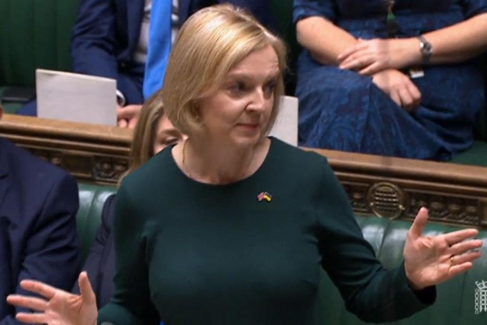 Liz Truss addresses the House of Commons  (AFP via Getty Images)