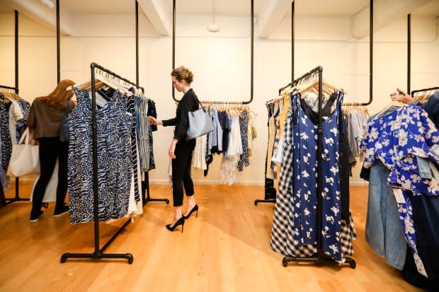 Rent the Runway's West Coast flagship store in San Francisco. 