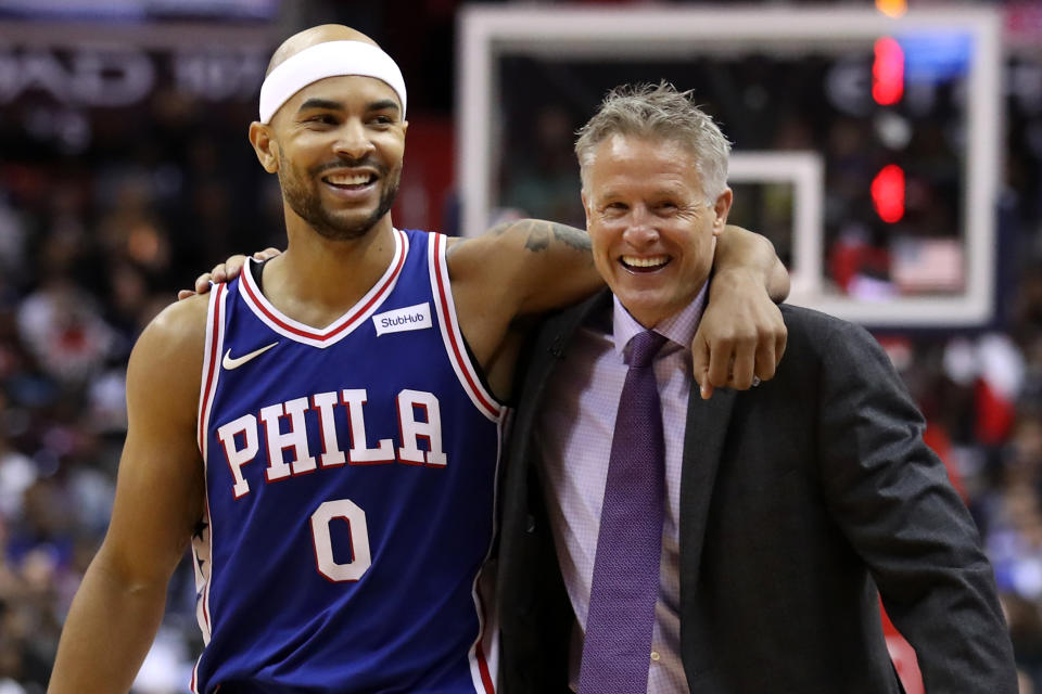 The Philadelphia 76ers have reportedly reached a deal with head coach Brett Brown, keeping him with the team through the 2021-2022 season. (Getty Images)