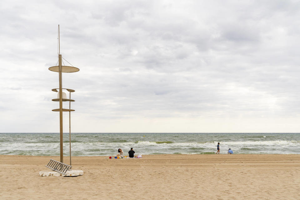 La plage de Valence, en Espagne, ou a été battu un record de chaleur pour le mois de janvier en Europe ce jeudi 25 janvier.