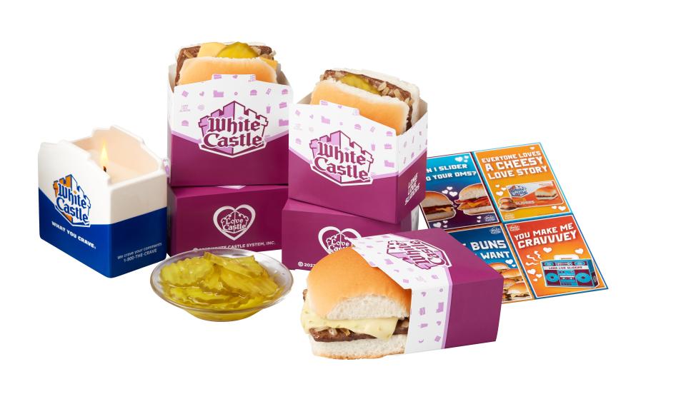 The White Castle Love Kit is available for shipping in time for Valentine's Day 2024.