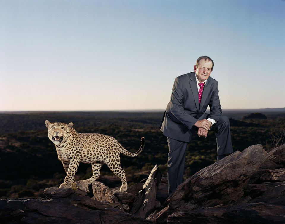 Walter Sibold and full-mounted leopard.