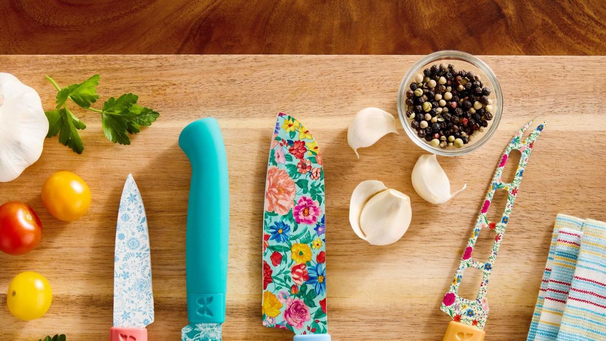the pioneer woman floral knife set