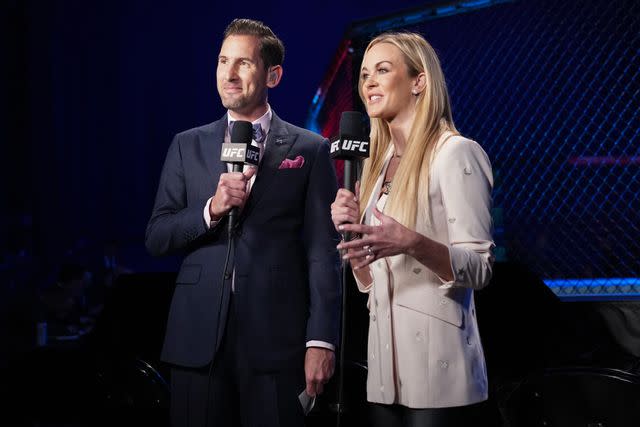 <p>Chris Unger/Zuffa LLC via Getty</p> Laura Sanko on UFC