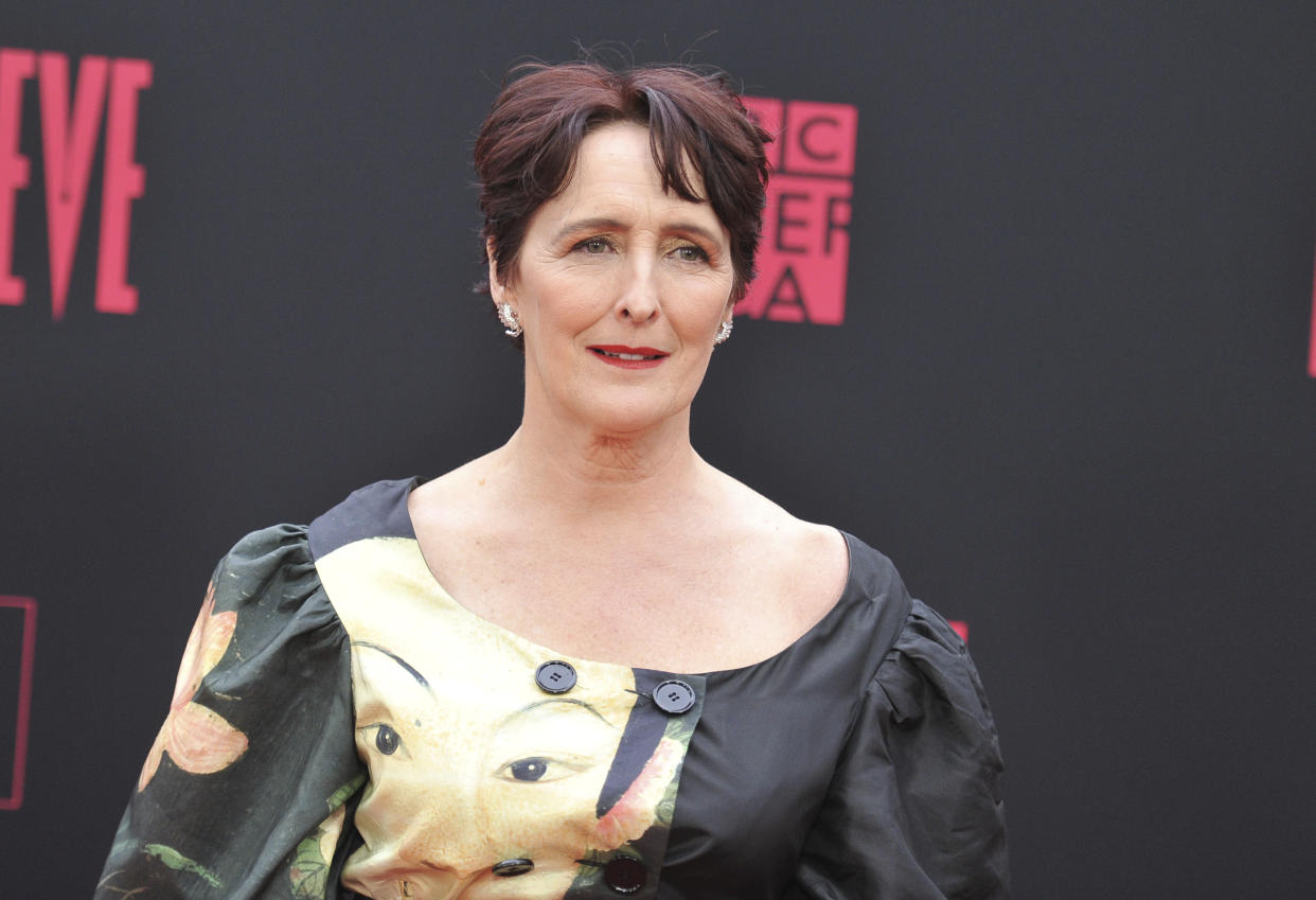 Fiona Shaw arrives at the season two premiere of "Killing Eve" on Monday, April 1, 2019, at ArcLight Hollywood in Los Angeles. (Photo by Richard Shotwell/Invision/AP)