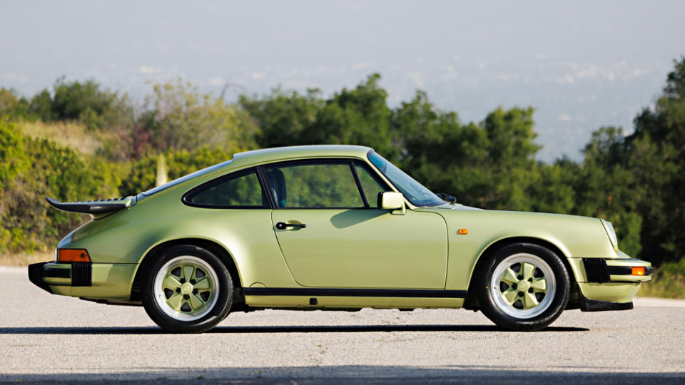 The 1989 Porsche 911 Carrera 3.2 Club Sport, uniquely dressed in Linden Green, to be presented by Gooding & Company at Pebble Beach. - Credit: Brian Henniker, courtesy of Gooding & Company.