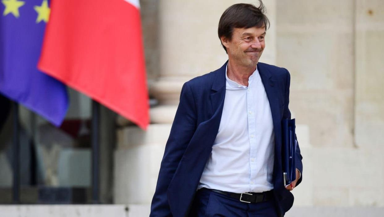 Nicolas Hulot à la sortie de l'Elysée.  - Martin Bureau - AFP