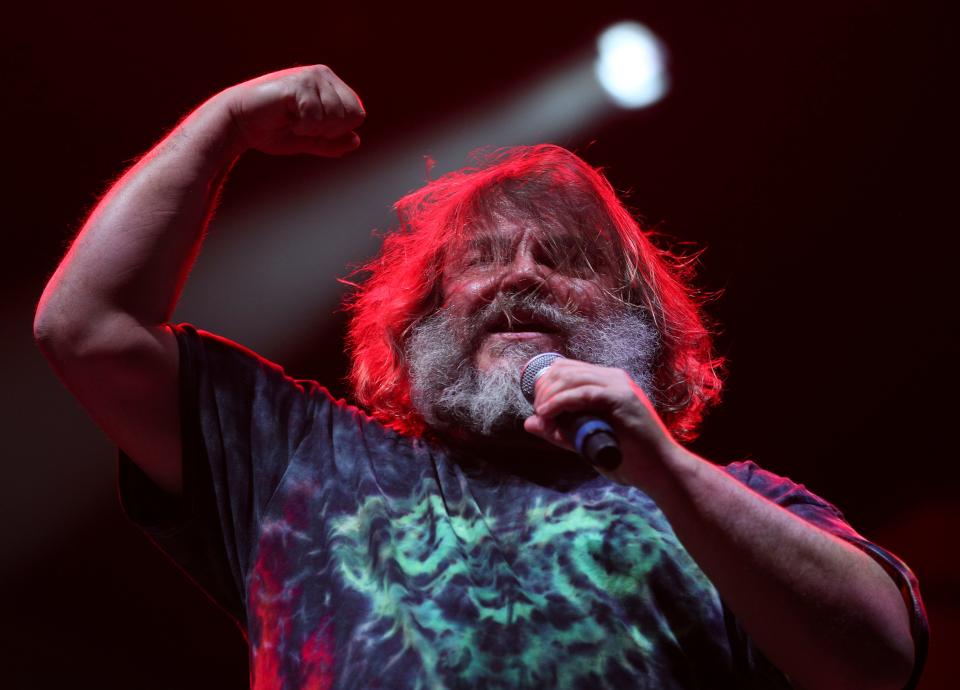 "You can't kill the metal, the metal will live on" sang Jack Black with Tenacious D as the group performed on the Disruptor stage on Thursday, the first day of Louder Than Life. Sept. 22, 2022