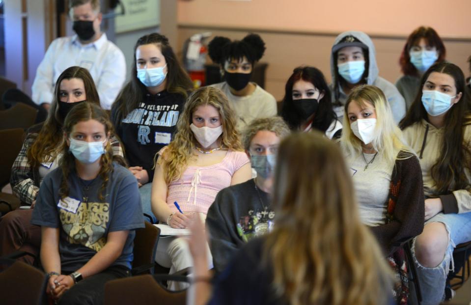 High school students from across the Cape and Plymouth gathered at Sandwich Town Hall for the Massachusetts Audubon Youth Climate Summit Wednesday. Steve Heaslip/Cape Cod Times