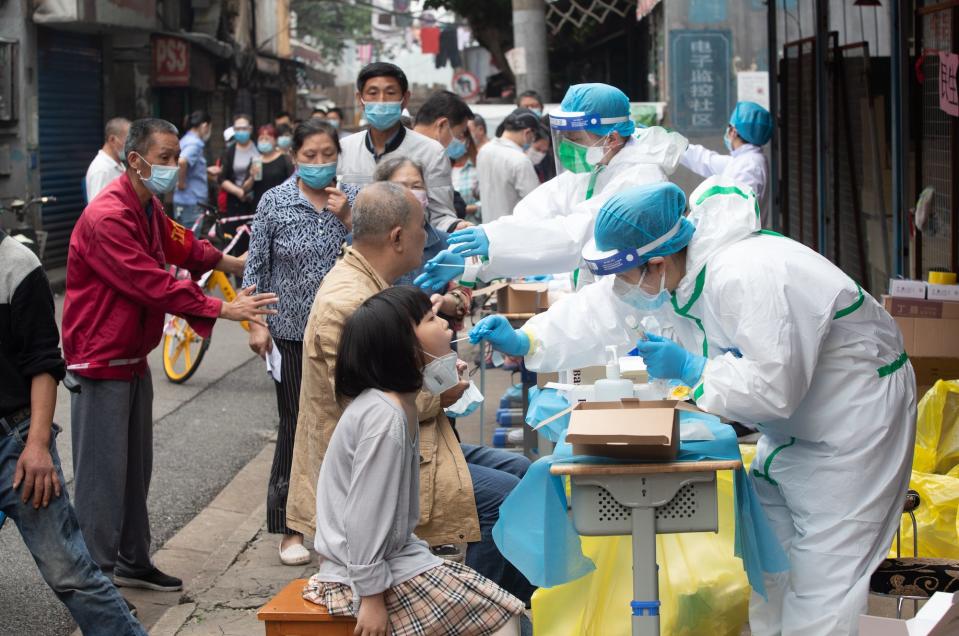 Wuhan covid testing medical staff