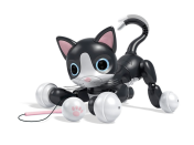 <p>Zoomer Kitty è una gattina interattiva dotata di un corpo snodato, sensori tattili su tutta la testa, occhi led che cambiano colore a seconda dell’umore e della modalità di gioco e tecnologia true vision che le consente di vedere i movimenti a 180° e di seguirli. Prezzo: 133,90 euro su amazon.it </p>