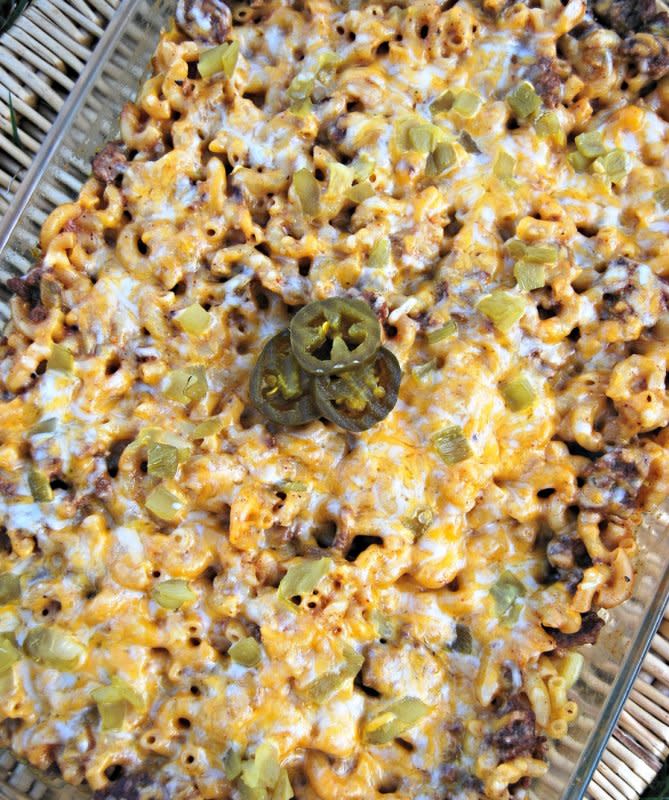 <p>Krista Marshall</p><p>Every bite of this cheesy casserole tastes like a big plate of nachos.<br></p><p><strong>Get the recipe: <a href="https://parade.com/842644/kristamarshall/nacho-beef-casserole/" rel="nofollow noopener" target="_blank" data-ylk="slk:Nacho Beef Casserole;elm:context_link;itc:0;sec:content-canvas" class="link rapid-noclick-resp">Nacho Beef Casserole</a></strong></p>