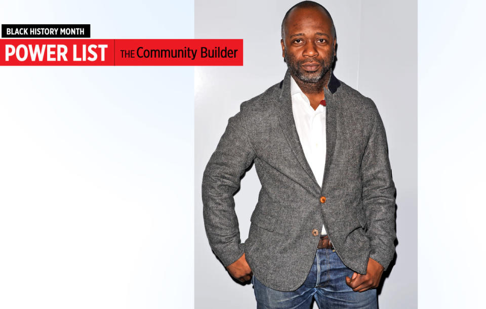 <p>Chicago native Theaster Gates does more than make art. He’s all about creating spaces, whether he’s restoring buildings or bringing together black artists. Gates is using his creativity to help transform communities and to make room for others to do the same. <a href="http://www.wsj.com/articles/SB10001424052970204425904578072640295163394%22%20%5Ct%20%22_blank" rel="nofollow noopener" target="_blank" data-ylk="slk:The WSJ 2012 Innovator" class="link ">The WSJ 2012 Innovator</a> is a professor at the University of Chicago and also serves as director of arts and public life at the institution. He founded the Rebuild Foundation, which restores spaces in underprivileged neighborhoods in the hope of revitalizing the cultural landscape around them.</p><p><a href="https://www.ted.com/talks/theaster_gates_how_to_revive_a_neighborhood_with_imagination_beauty_and_art/transcript?language=en%22%20%5Ct%20%22_blank" rel="nofollow noopener" target="_blank" data-ylk="slk:In a TED talk" class="link ">In a TED talk</a>, the 42-year-old Gates explains how he went from simply creating artwork to restoring buildings. “I thought, is there a way that I could start to think about these buildings as an extension or an expansion of my artistic practice? And that if I was thinking along with other creatives —architects, engineers, real estate finance people — that us together might be able to kind of think in more complicated ways about the reshaping of cities.”</p><p>And Gates’ work is, well, <i>working</i>. With each project, he revitalizes spaces and helps bring together depressed communities, breathing new life into its culture and people. He describes this transformation in his <a href="https://www.ted.com/talks/theaster_gates_how_to_revive_a_neighborhood_with_imagination_beauty_and_art/transcript?language=en%22%20%5Ct%20%22_blank" rel="nofollow noopener" target="_blank" data-ylk="slk:TED talk" class="link ">TED talk</a>. “This building, which had been the former crack house on the block … we converted into what we call Black Cinema House … to screen films that were important and relevant to the folk who lived around me. … The building we soon outgrew, and we had to move to a larger space. Black Cinema House, which was made from just a small piece of clay, had to grow into a much larger piece of clay, which is now my studio.” <i>(Photo: Getty)</i></p>