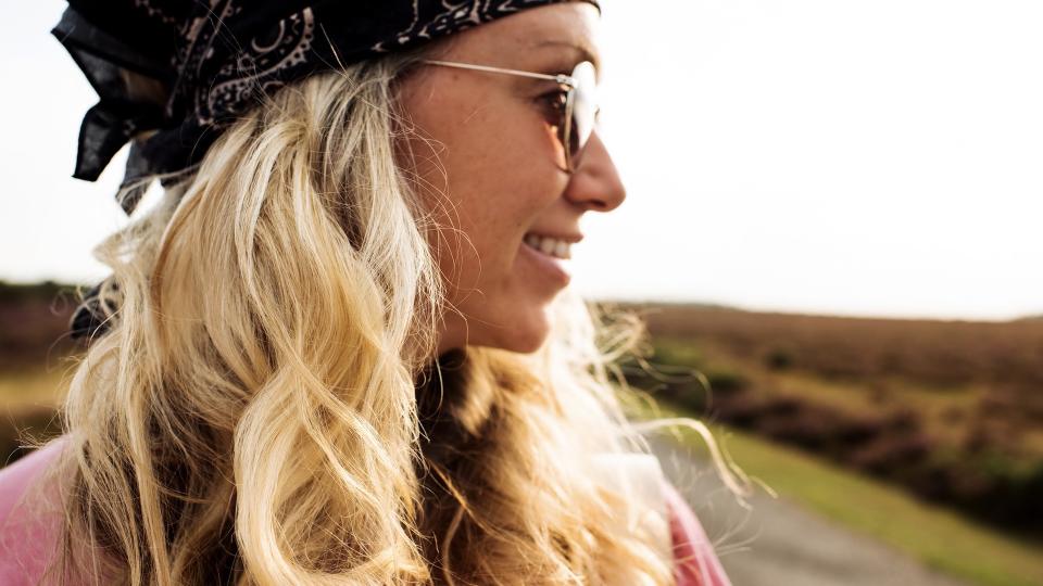 woman wearing bandana