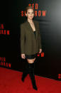 <p>Fresh off Amy Schumer’s surprise wedding, J.Law sported a pair of sexy thigh-high boots and a long blazer for a special screening of her new flick, <em>Red Sparrow,</em> in Washington, D.C., on Wednesday. (Photo: Paul Morigi/Getty Images) </p>