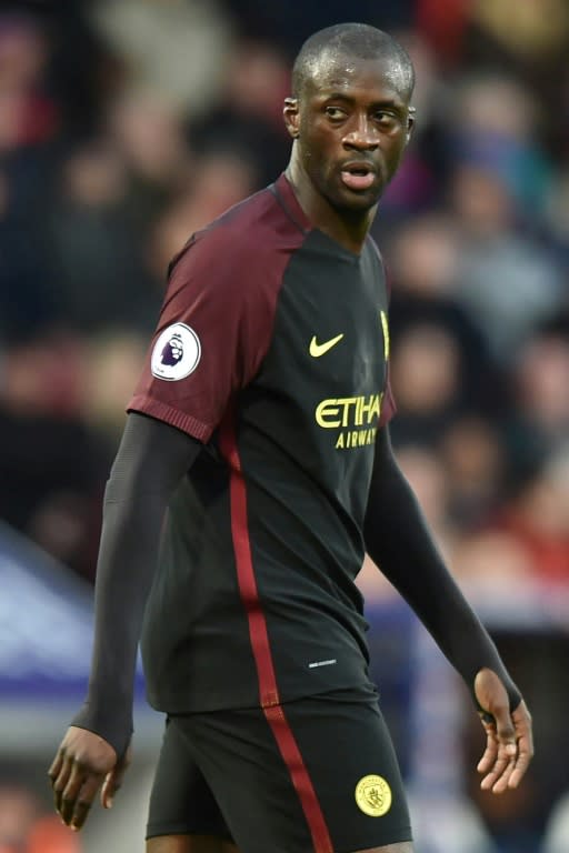Manchester City's Ivorian midfielder Yaya Toure a surprising return to the starting line-up at Crystal Palace last weekend, and was the best player on the pitch, scoring both goals in a 2-1 win