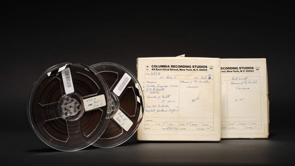 The master recordings of the Voyager Golden Record still have their original boxes. - Courtesy Sotheby's