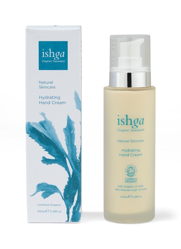 <p><strong>ishga</strong></p><p>ishga.com</p><p><strong>$29.00</strong></p><p><a href="https://us.ishga.com/products/hydrating-hand-cream-100ml" rel="nofollow noopener" target="_blank" data-ylk="slk:Shop Now" class="link ">Shop Now</a></p><p>Ishga's Hydrating Hand Cream features some of the most reliable ingredients you can count on in skincare, from moisture-locking argan oil and hydrating aloe vera to sweet-smelling rose and mandarin.<br></p>