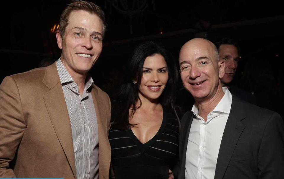 Patrick Whitesell Lauren Sanchez and Amazon CEO Jeff Bezos