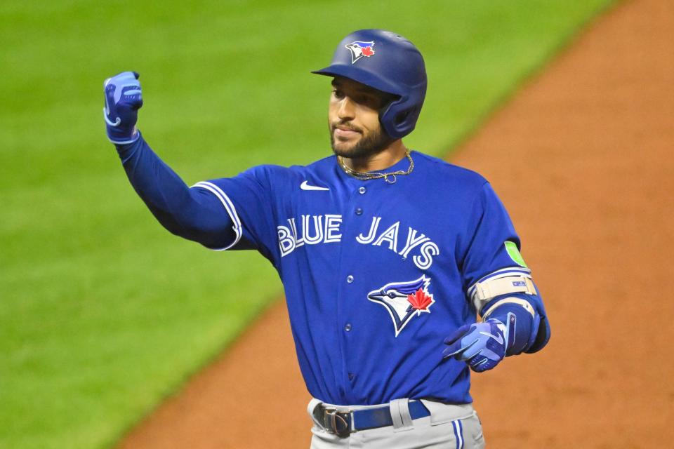 Blue Jays right fielder George Springer was a week shy of his ninth birthday when Mark McGwire broke Roger Maris' single season home run record in 1998.