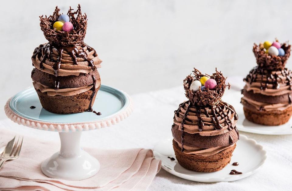 easter ideas  easter egg nest cupcakes