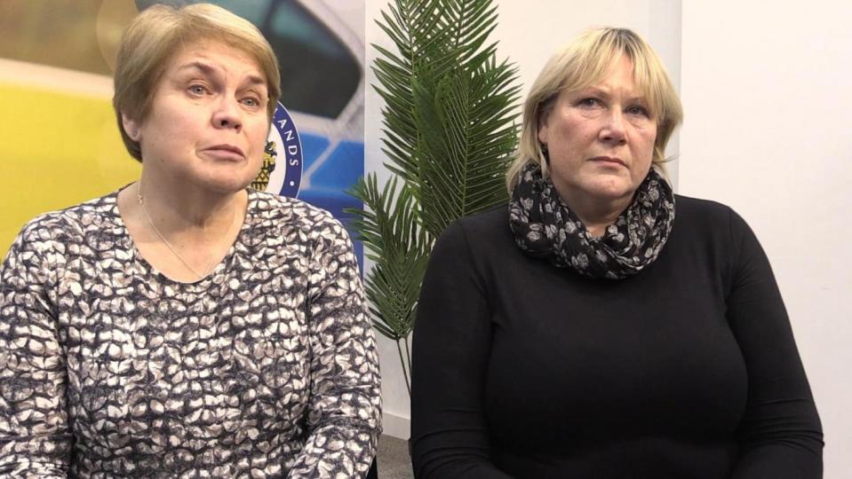 Patricia Welch and Frances Perks (right), speaking before the former breast surgeon was convicted (PA)