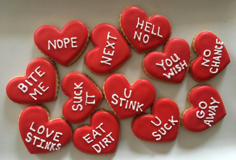 5) Anti-Valentine Sugar Cookies