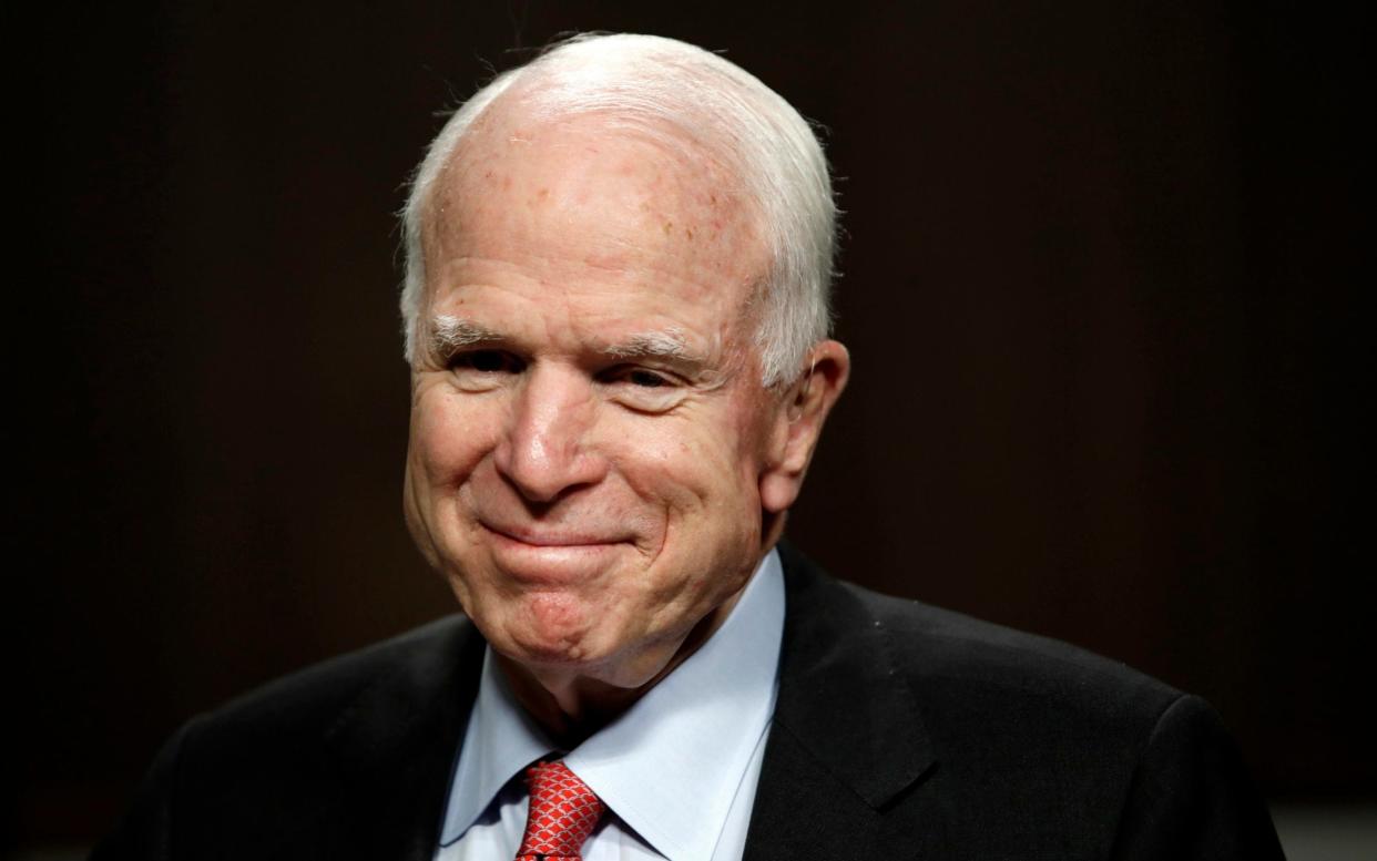 John McCain had a blood clot above his left eye last week - AP