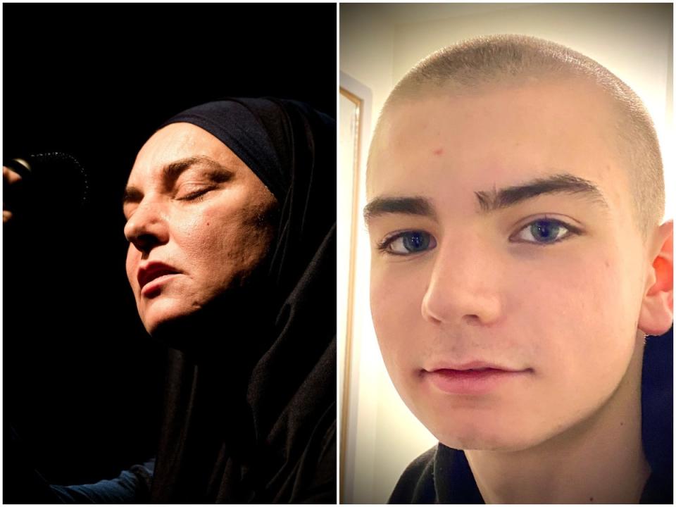 Sinead O’Connor and her son, Shane (Shutterstock, OhSineady Twitter)