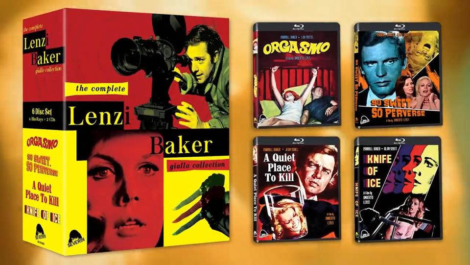 The luscious and startling Lenzi-Baker giallo collection box set from Severin Films.