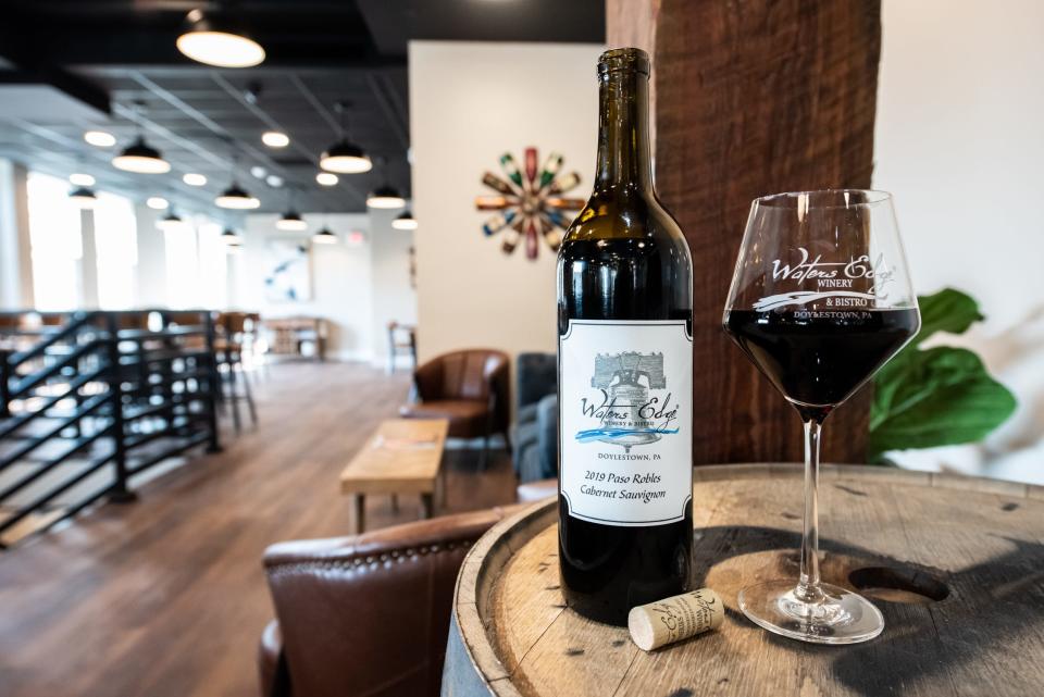 Waters Edge Winery & Bistro, in Doyelstown Borough, offers a variety of wines made in-house using grapes globally sourced from wine regions around the world.