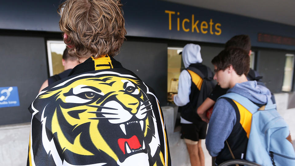The AFL has put ticket sales for this weekend's matches in Melbourne on hold after several cases of the coronavirus were detected in the Victorian capital. (Photo by Michael Dodge/Getty Images)