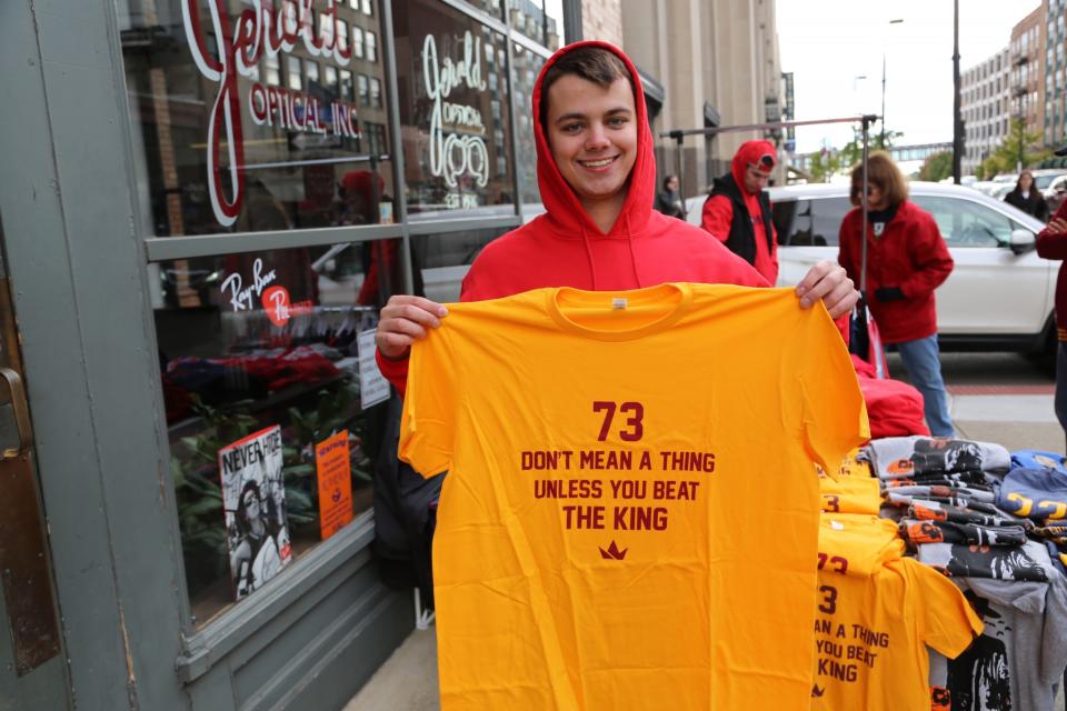 Joey Piscsalko started an apparel company with designs based on Cleveland sports teams. (Alan Springer)