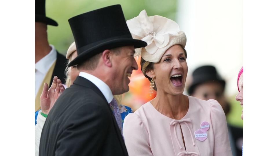 Peter Phillips and Harriet Sperling laughing