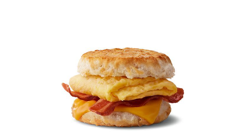 keto mcdonalds, bacon egg and cheese biscuit