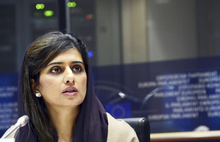 Pakistani Foreign Minister, Hina Rabbani Khar, addressing the Foreign Affairs Commission of the European Parliament at the EU Parliament in Brussels, on December 3, 2012. A ceasefire has taken hold in disputed Kashmir after the Indian and Pakistani armies agreed to halt deadly cross-border firing that had threatened to unravel a fragile peace process