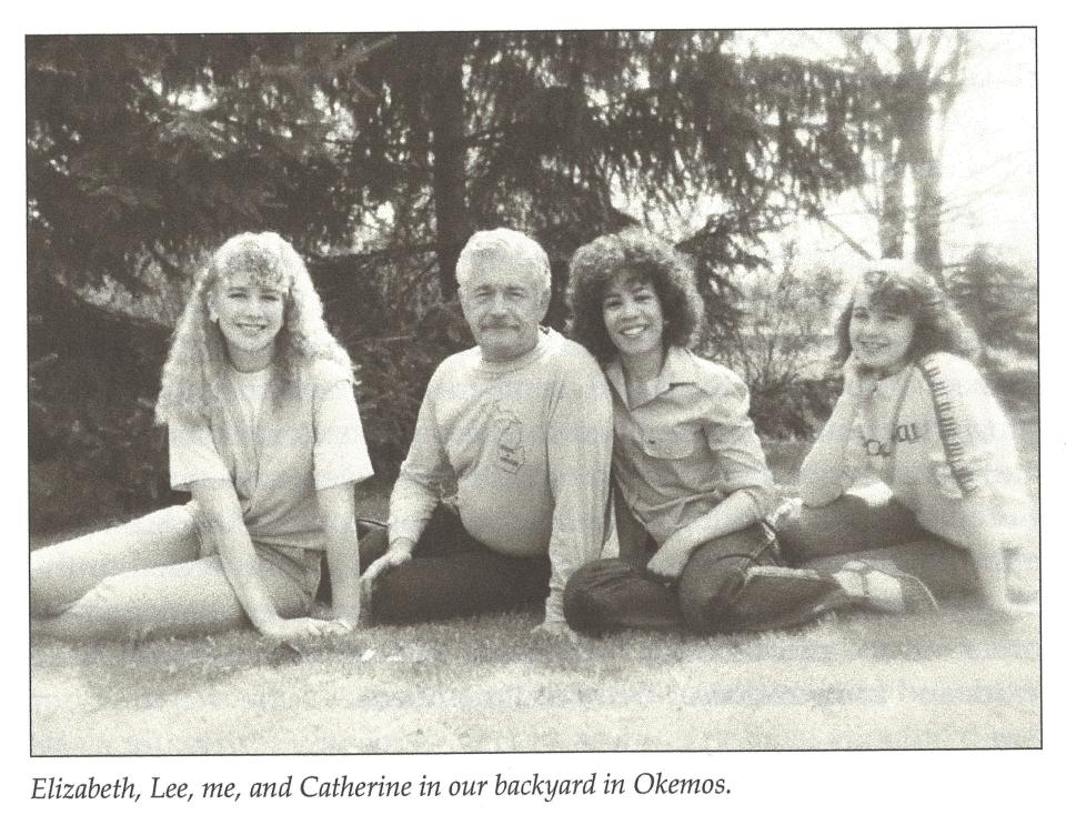 Photo of the Atkins family at their Kingswood Drive home in Okemos, in Atkins' 2017 memoir 'The Triumph of Rosemary: A Memoir'.