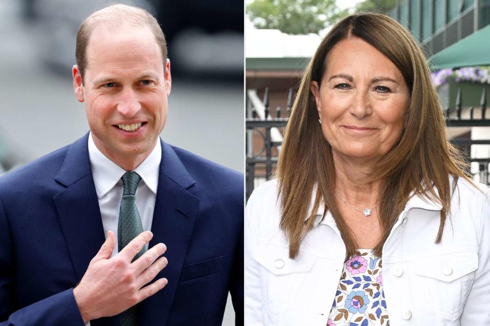 <p>Max Mumby/Indigo/Getty; Karwai Tang/WireImage</p> Prince William at the Commonwealth Day Service on March 11, 2024; Carole Middleton at Wimbledon on June 29, 2022