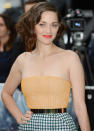 <p>Marion Cotillard attends the premiere of "The Dark Knight Rises" at Odeon, Leicester Square. (Getty Images)</p> 