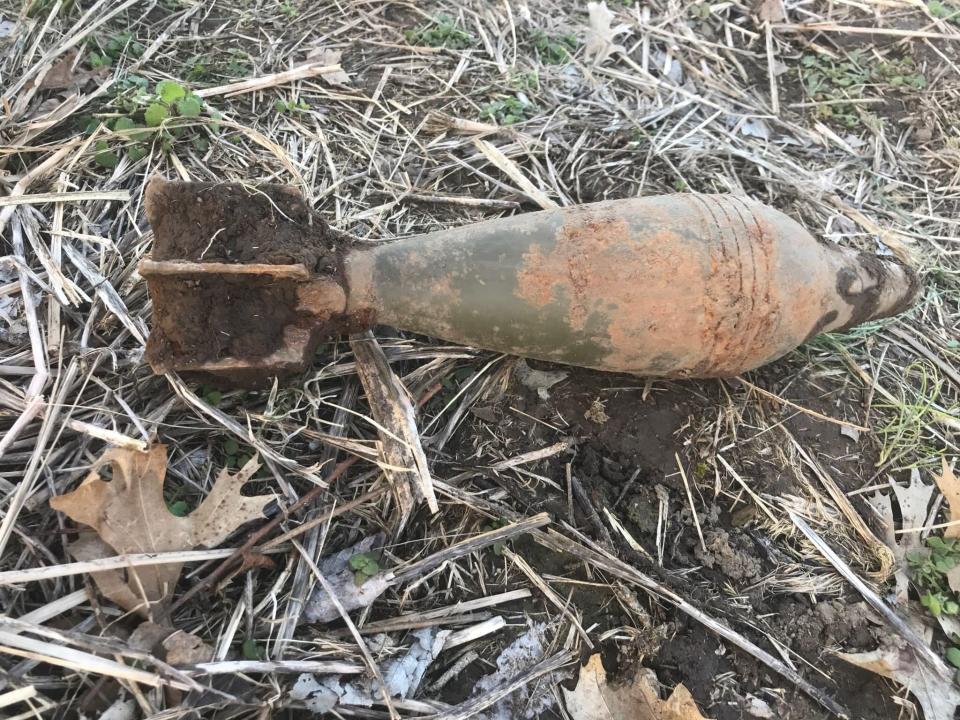 A person using a metal detector found a mortar round in Lebanon, Tenn., on Monday that experts said was live and dates back to World War II.