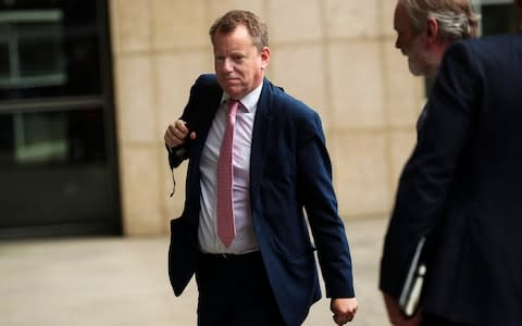 David Frost and UK ambassador to the EU Tim Barrow arrive in Brussels for a technical meeting last week - Credit: Francisco Seco/AP