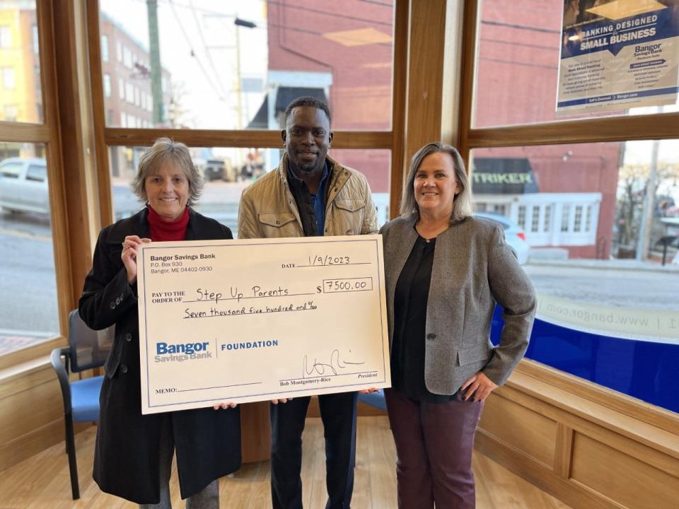 From left to right are Denyse Richter, Step Up Parents Executive Director, Mamadou Dembele, VP, New Hampshire & Southern Maine Regional Market Manager II and Wendy O’Sullivan, VP Branch Manager II