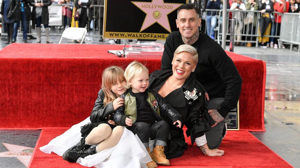 <p>In February 2019, the artist received her star on the <a href="https://people.com/parents/pink-walk-of-fame-ceremony-carey-hart-muse/" rel="nofollow noopener" target="_blank" data-ylk="slk:Hollywood Walk of Fame;elm:context_link;itc:0;sec:content-canvas" class="link ">Hollywood Walk of Fame</a>. She also released her eighth album, <em>Hurts 2B Human</em>, and was awarded with the Outstanding Contribution to Music Award at the 2019 BRIT Awards.</p>