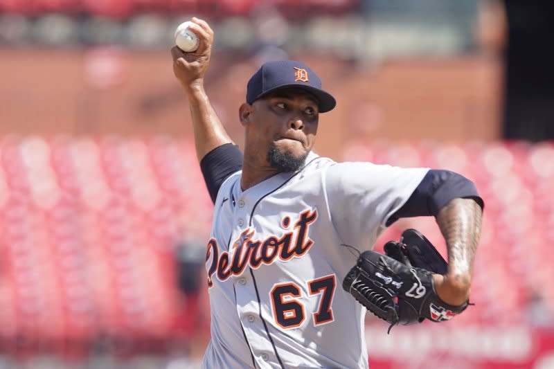 Pitcher Jose Cisnero went 2-4 with a 5.36 ERA over 54 appearances this season for the Detroit Tigers. File Photo by Bill Greenblatt/UPI